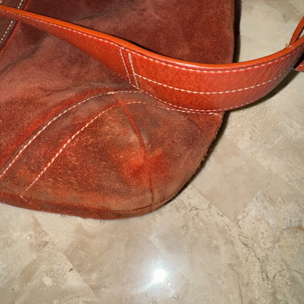 Coach Rich Brown Suede Crossbody Bag - Picture 5 of 10
